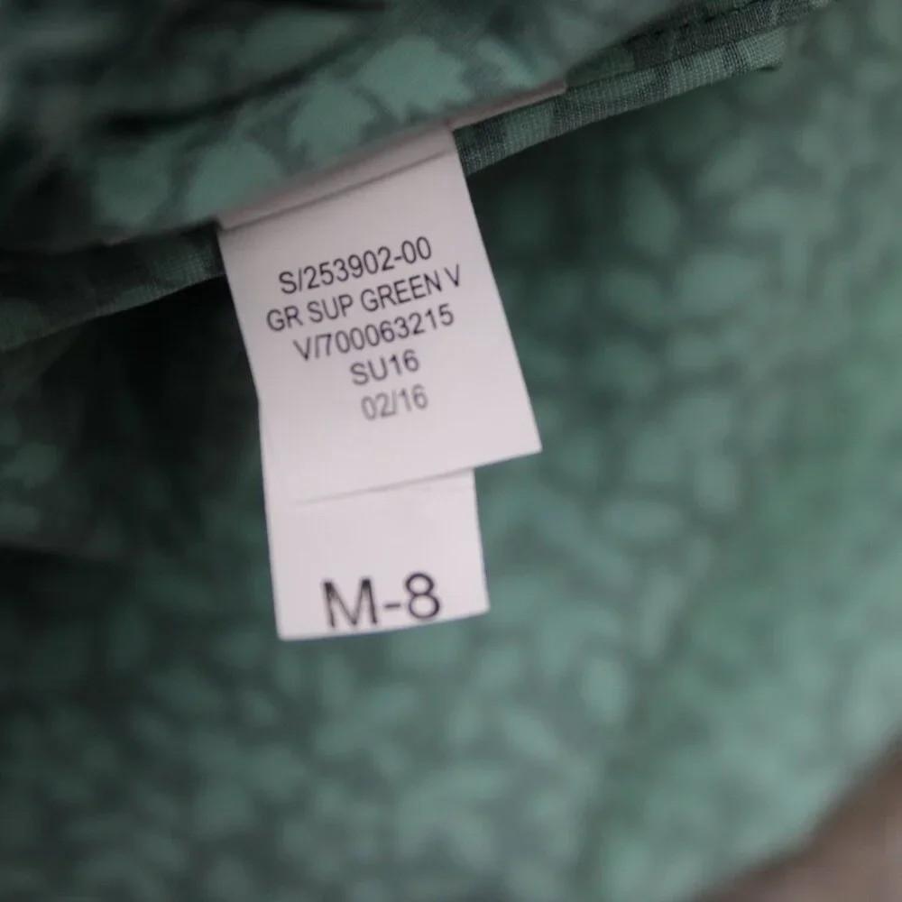 Banana Republic Shirt Mens Large Green Floral Grant Fit 120s Supima‎ Cotton L/S